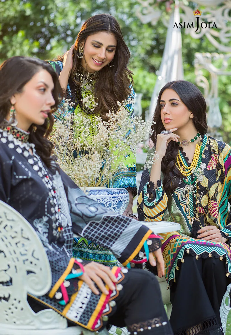 AJPR-27 | Asim Jofa Prints Rania Collection 2022 | Unstitched Embroidered Lawn Suits