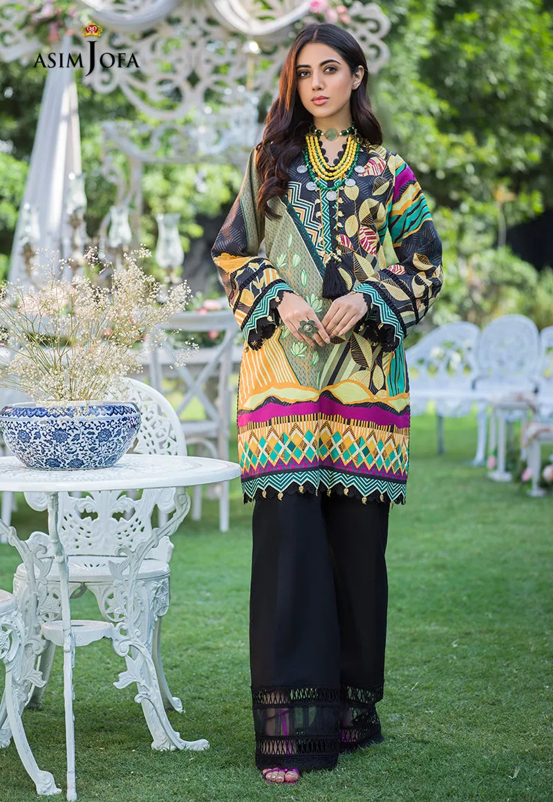 AJPR-27 | Asim Jofa Prints Rania Collection 2022 | Unstitched Embroidered Lawn Suits