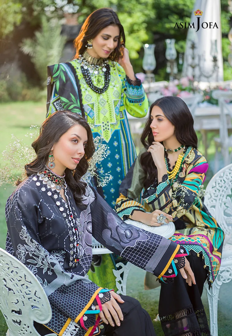 AJPR-27 | Asim Jofa Prints Rania Collection 2022 | Unstitched Embroidered Lawn Suits