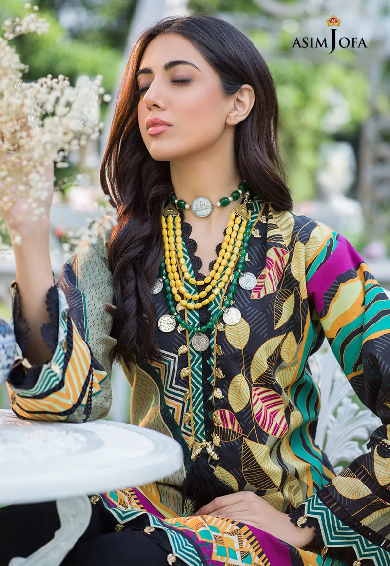 AJPR-27 | Asim Jofa Prints Rania Collection 2022 | Unstitched Embroidered Lawn Suits
