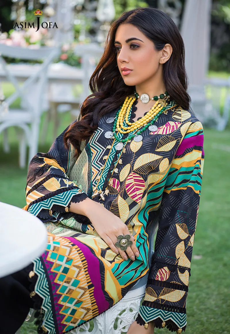 AJPR-27 | Asim Jofa Prints Rania Collection 2022 | Unstitched Embroidered Lawn Suits