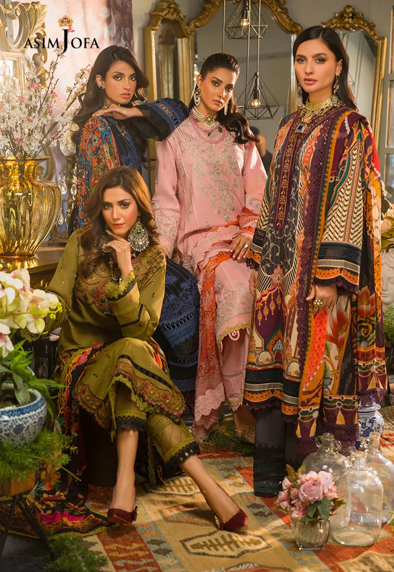 AJPR-38 | Asim Jofa Prints Rania Collection 2022 | Unstitched Embroidered Lawn Suits