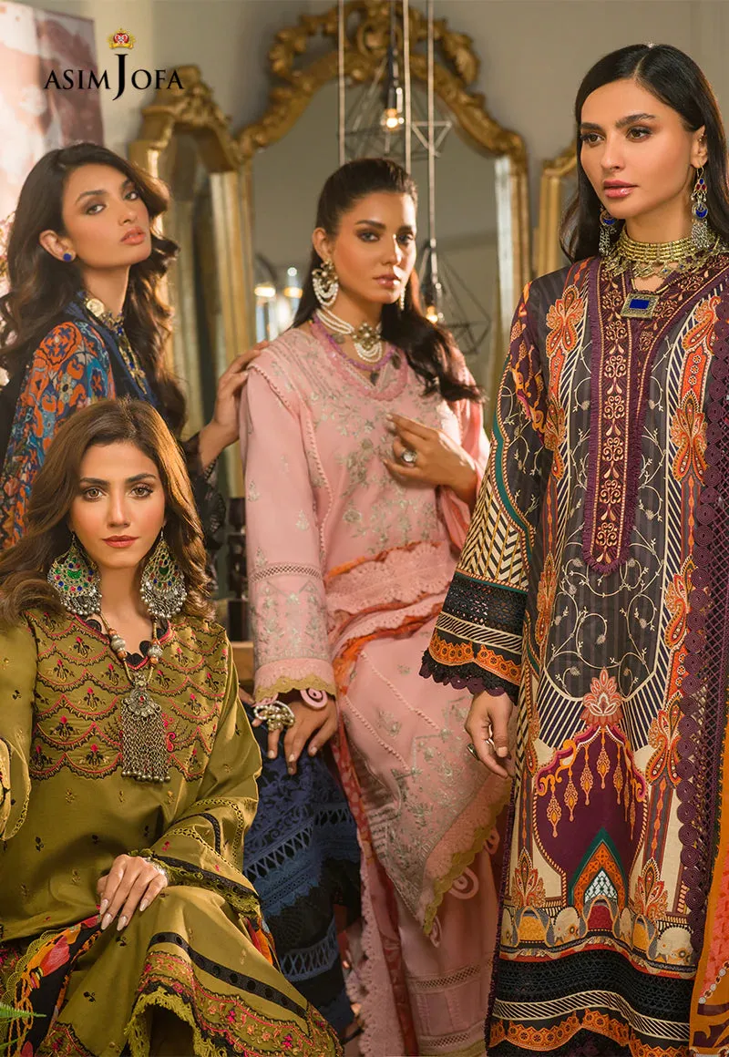 AJPR-38 | Asim Jofa Prints Rania Collection 2022 | Unstitched Embroidered Lawn Suits