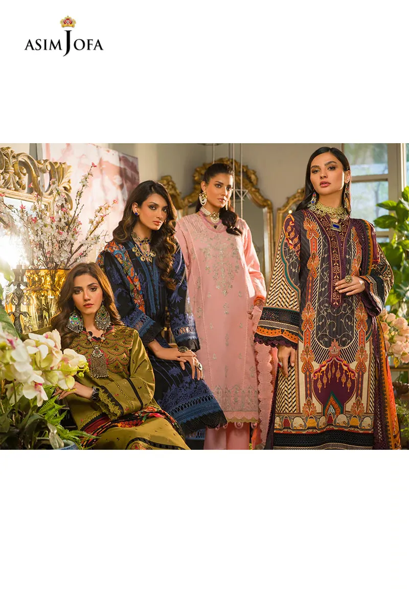 AJPR-38 | Asim Jofa Prints Rania Collection 2022 | Unstitched Embroidered Lawn Suits