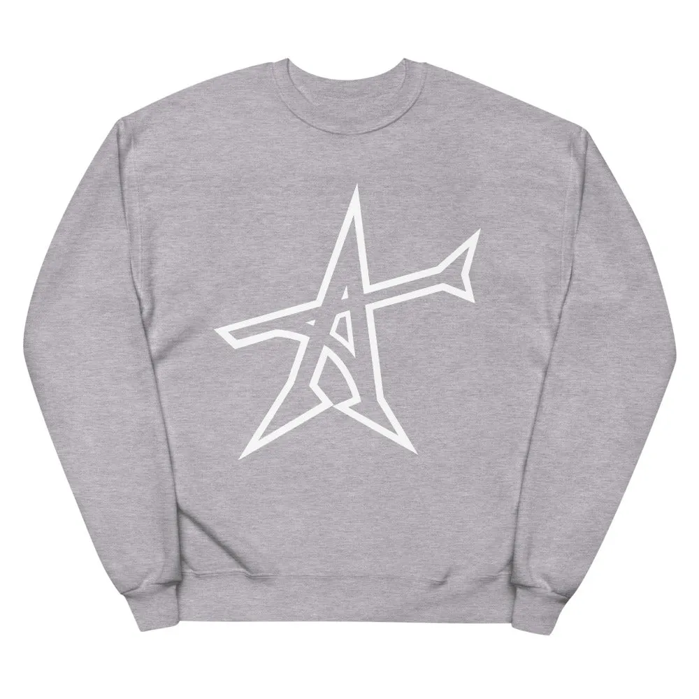 Get "ALL-IN" Unisex fleece sweatshirt "white print"