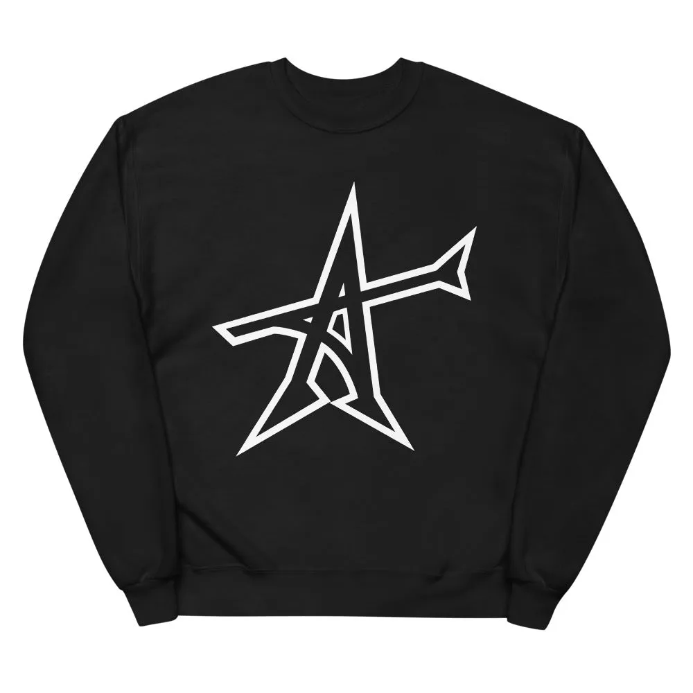 Get "ALL-IN" Unisex fleece sweatshirt "white print"