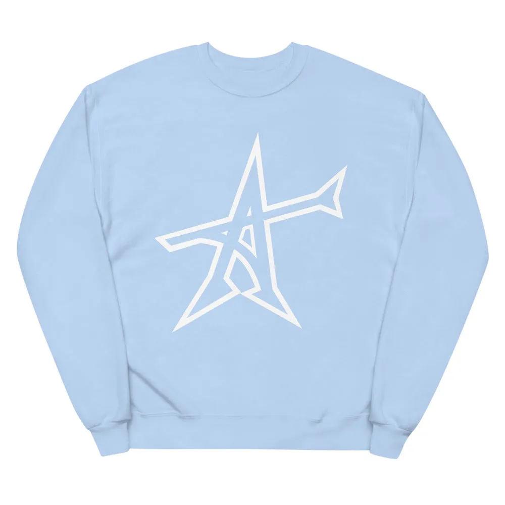 Get "ALL-IN" Unisex fleece sweatshirt "white print"