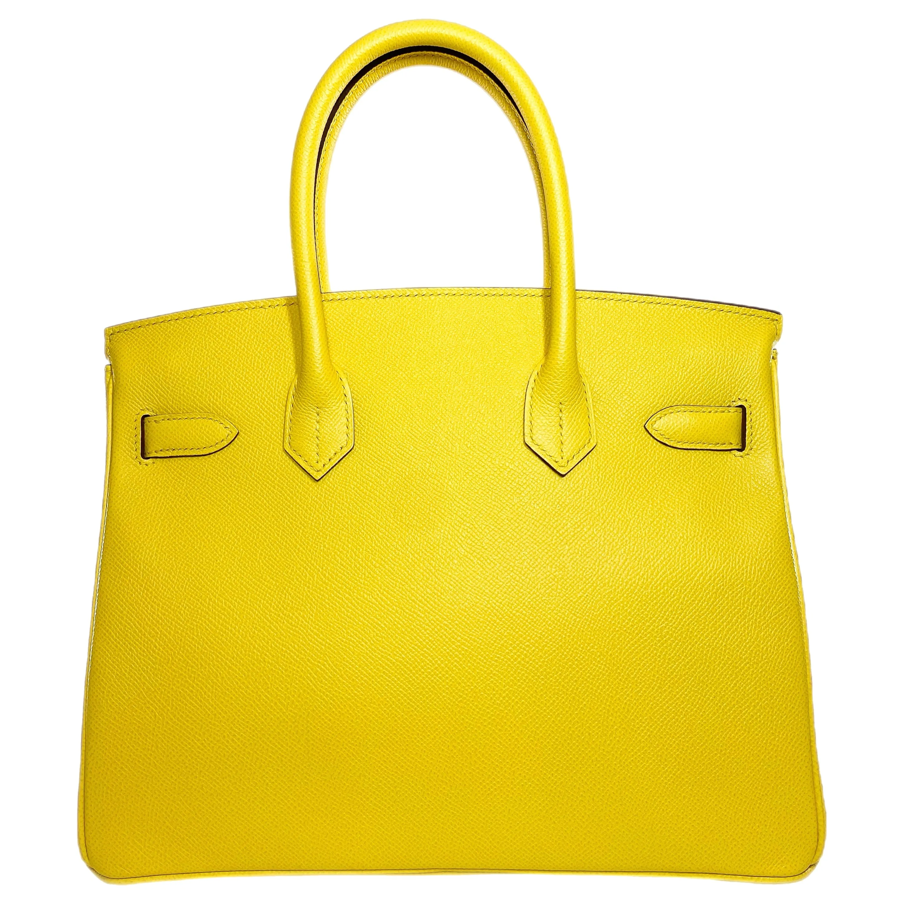 Hermes Birkin 30 Jaune de Naples Epsom Palladium Hardware