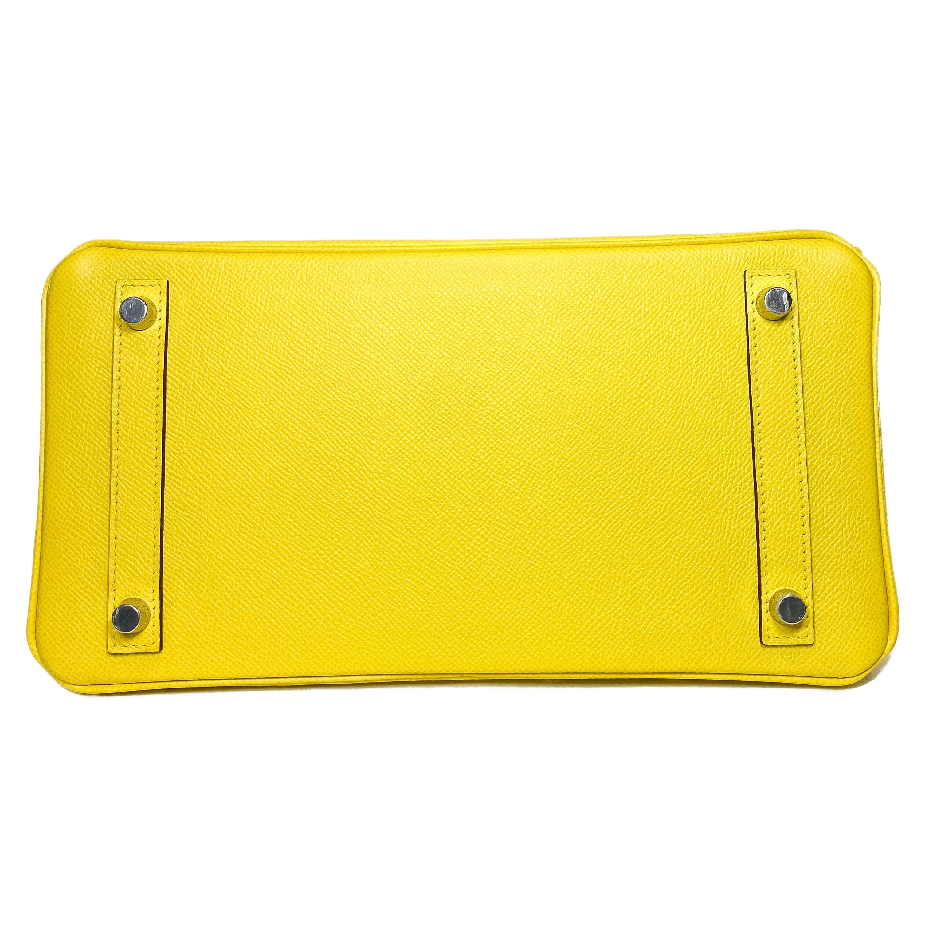 Hermes Birkin 30 Jaune de Naples Epsom Palladium Hardware