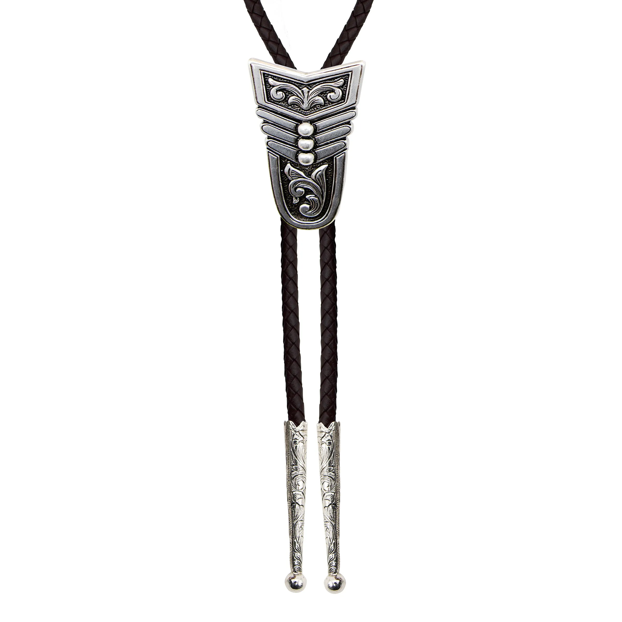Iconic Scroll with Three Beads Bolo