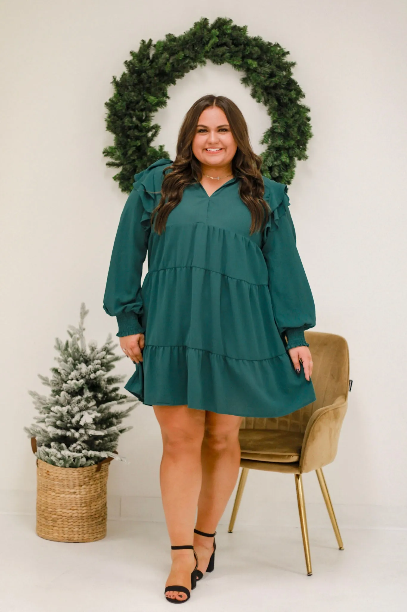 I'll See You There Hunter Green Dress