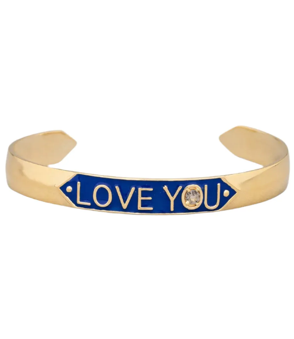 LOVE YOU blue bracelet