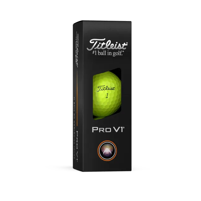 Titleist Pro V1 Yellow Personalized Golf Balls