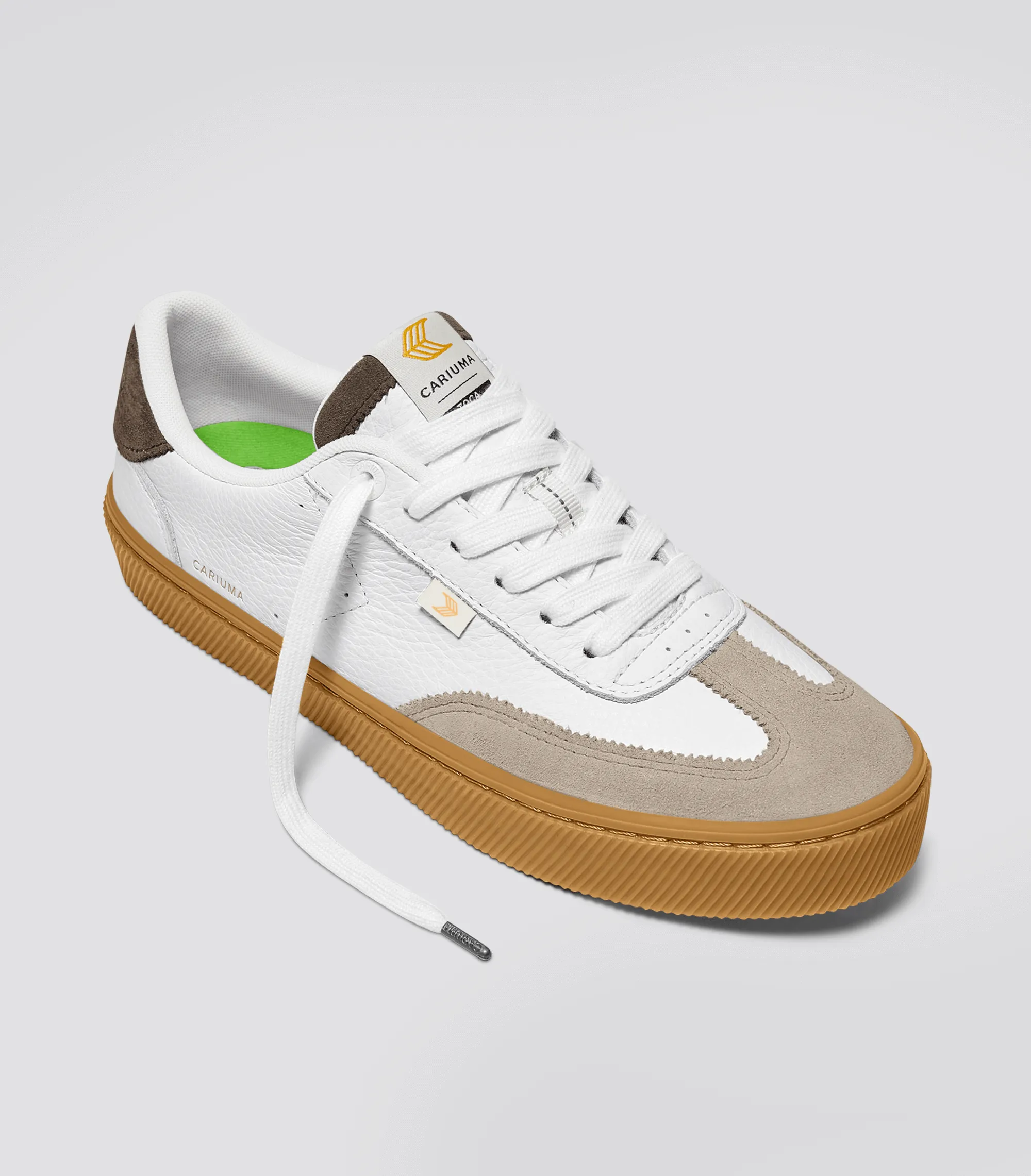 TOCA Gum White Premium Leather Plaza Taupe Suede Dark Khaki Sneaker Men