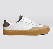 TOCA Gum White Premium Leather Plaza Taupe Suede Dark Khaki Sneaker Men