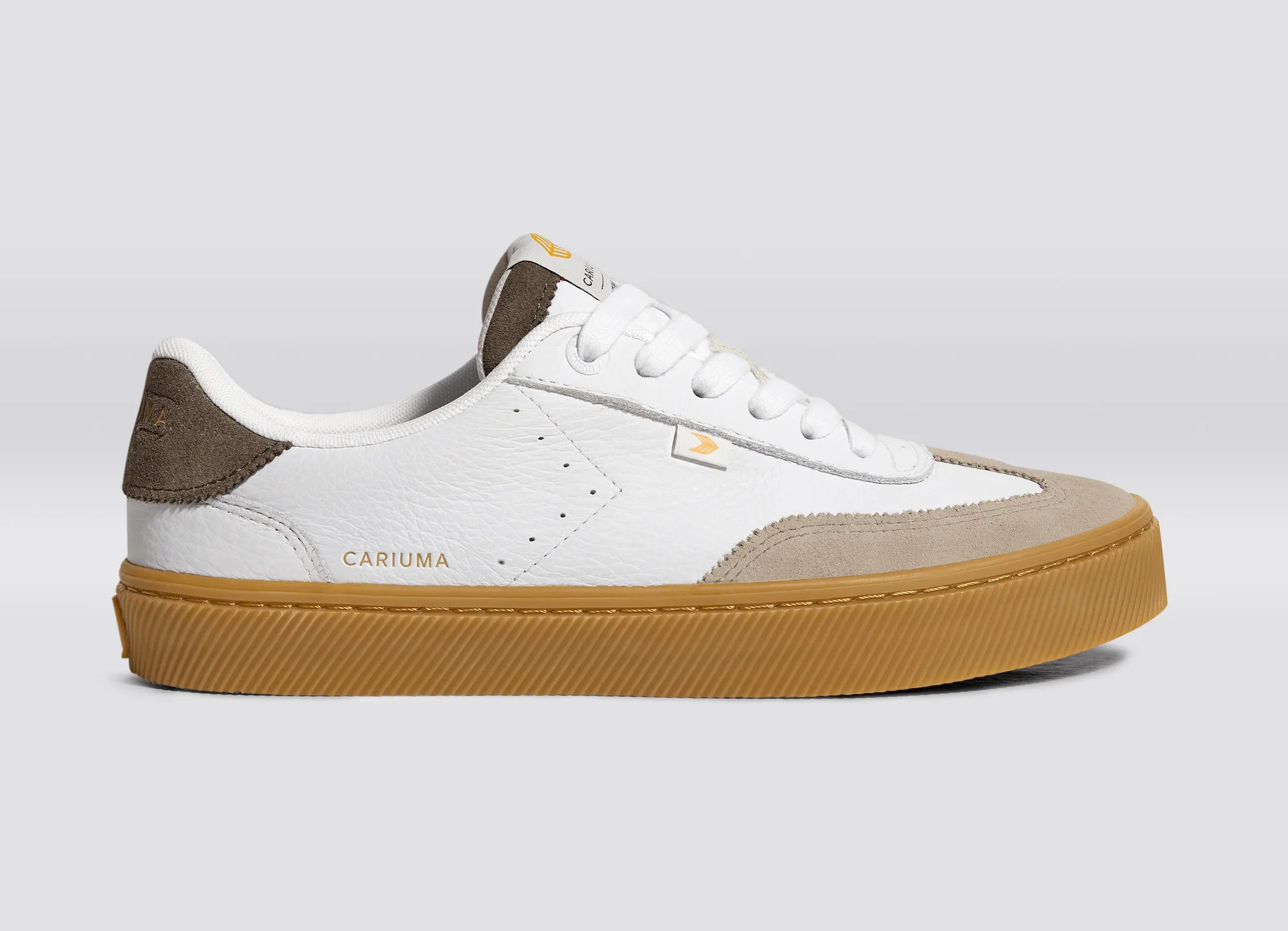TOCA Gum White Premium Leather Plaza Taupe Suede Dark Khaki Sneaker Men